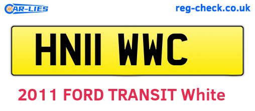 HN11WWC are the vehicle registration plates.