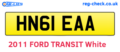 HN61EAA are the vehicle registration plates.