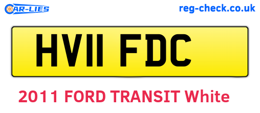 HV11FDC are the vehicle registration plates.