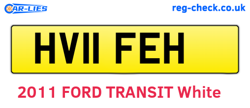 HV11FEH are the vehicle registration plates.
