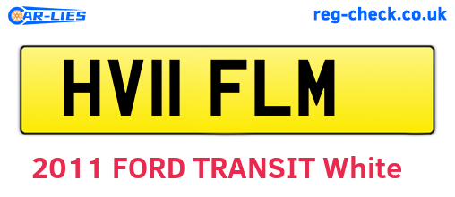 HV11FLM are the vehicle registration plates.