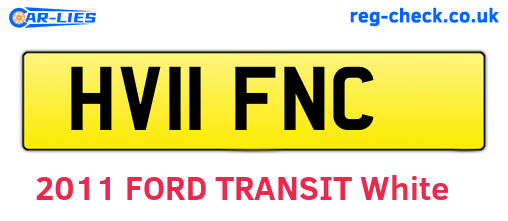 HV11FNC are the vehicle registration plates.