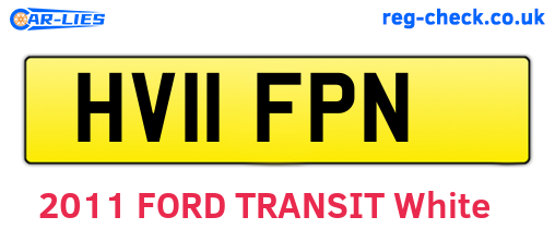 HV11FPN are the vehicle registration plates.