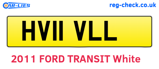 HV11VLL are the vehicle registration plates.