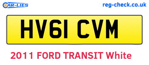 HV61CVM are the vehicle registration plates.