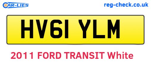 HV61YLM are the vehicle registration plates.