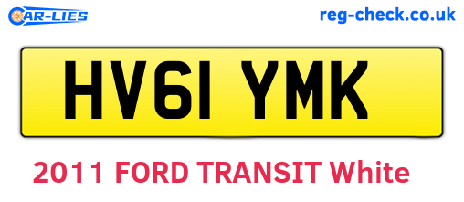 HV61YMK are the vehicle registration plates.