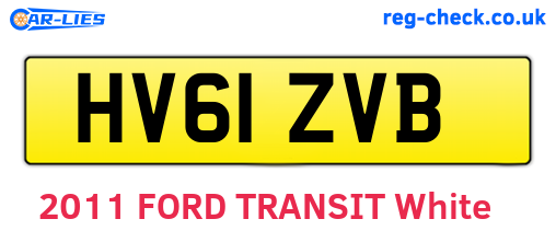HV61ZVB are the vehicle registration plates.