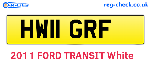 HW11GRF are the vehicle registration plates.