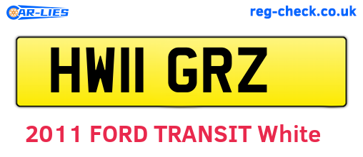 HW11GRZ are the vehicle registration plates.