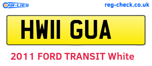 HW11GUA are the vehicle registration plates.