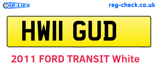 HW11GUD are the vehicle registration plates.