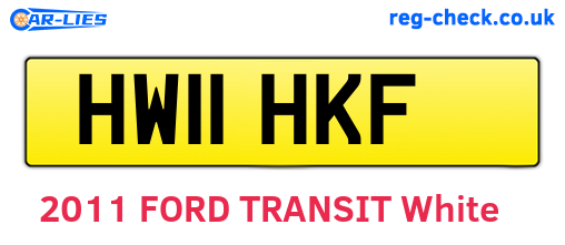 HW11HKF are the vehicle registration plates.