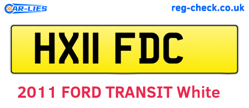 HX11FDC are the vehicle registration plates.