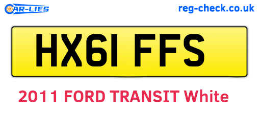 HX61FFS are the vehicle registration plates.