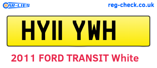 HY11YWH are the vehicle registration plates.