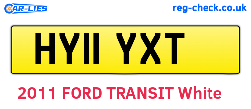 HY11YXT are the vehicle registration plates.