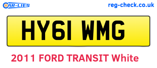 HY61WMG are the vehicle registration plates.