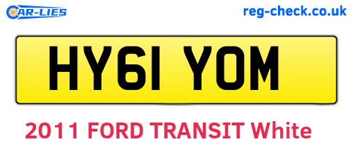 HY61YOM are the vehicle registration plates.