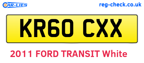 KR60CXX are the vehicle registration plates.