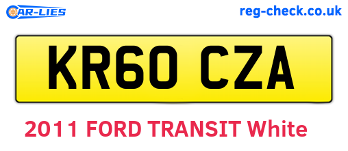 KR60CZA are the vehicle registration plates.