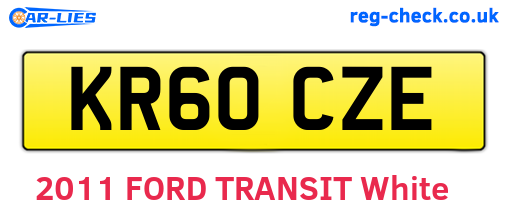 KR60CZE are the vehicle registration plates.