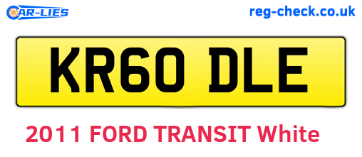 KR60DLE are the vehicle registration plates.