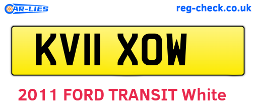 KV11XOW are the vehicle registration plates.