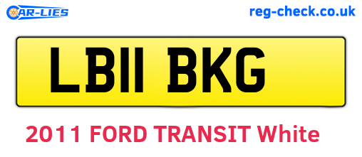 LB11BKG are the vehicle registration plates.