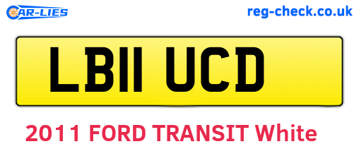 LB11UCD are the vehicle registration plates.
