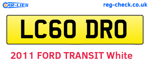 LC60DRO are the vehicle registration plates.