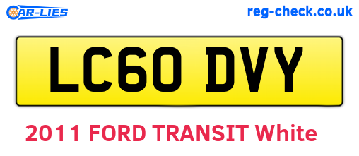 LC60DVY are the vehicle registration plates.