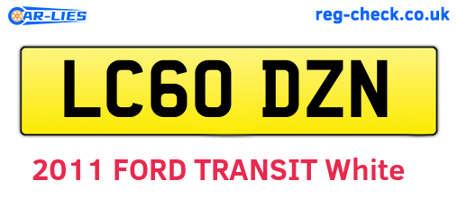 LC60DZN are the vehicle registration plates.