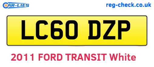 LC60DZP are the vehicle registration plates.