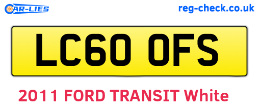 LC60OFS are the vehicle registration plates.