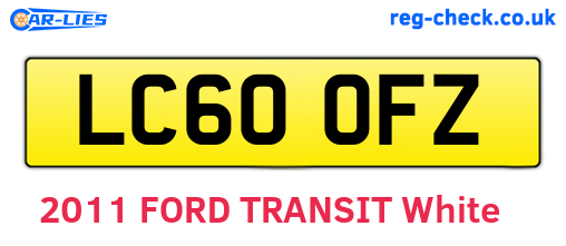 LC60OFZ are the vehicle registration plates.