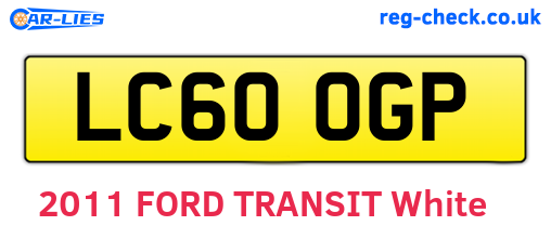 LC60OGP are the vehicle registration plates.
