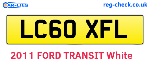 LC60XFL are the vehicle registration plates.