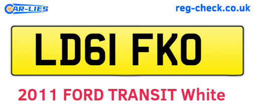 LD61FKO are the vehicle registration plates.
