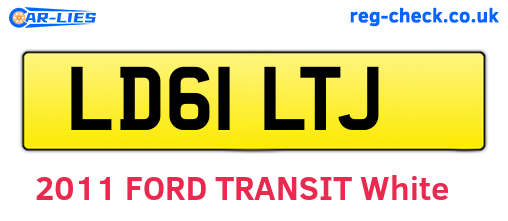 LD61LTJ are the vehicle registration plates.