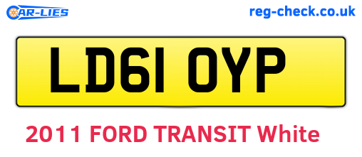 LD61OYP are the vehicle registration plates.