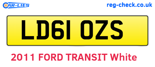 LD61OZS are the vehicle registration plates.