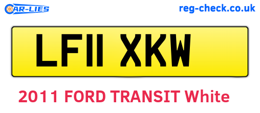 LF11XKW are the vehicle registration plates.