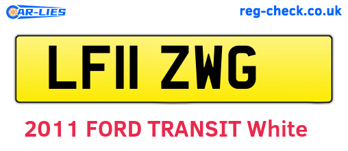 LF11ZWG are the vehicle registration plates.
