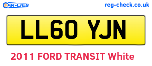 LL60YJN are the vehicle registration plates.