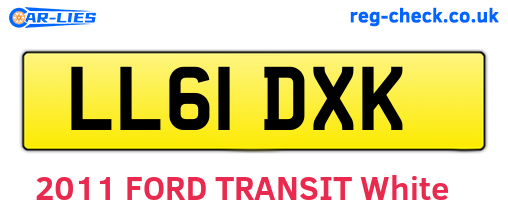 LL61DXK are the vehicle registration plates.