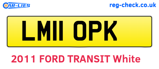 LM11OPK are the vehicle registration plates.