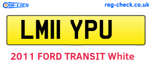LM11YPU are the vehicle registration plates.