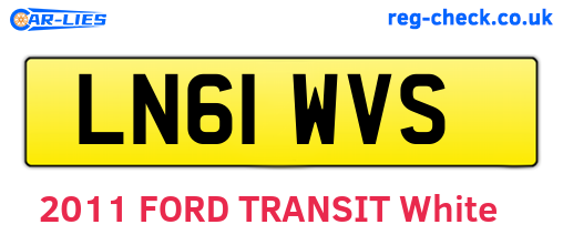 LN61WVS are the vehicle registration plates.