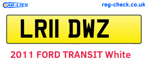 LR11DWZ are the vehicle registration plates.